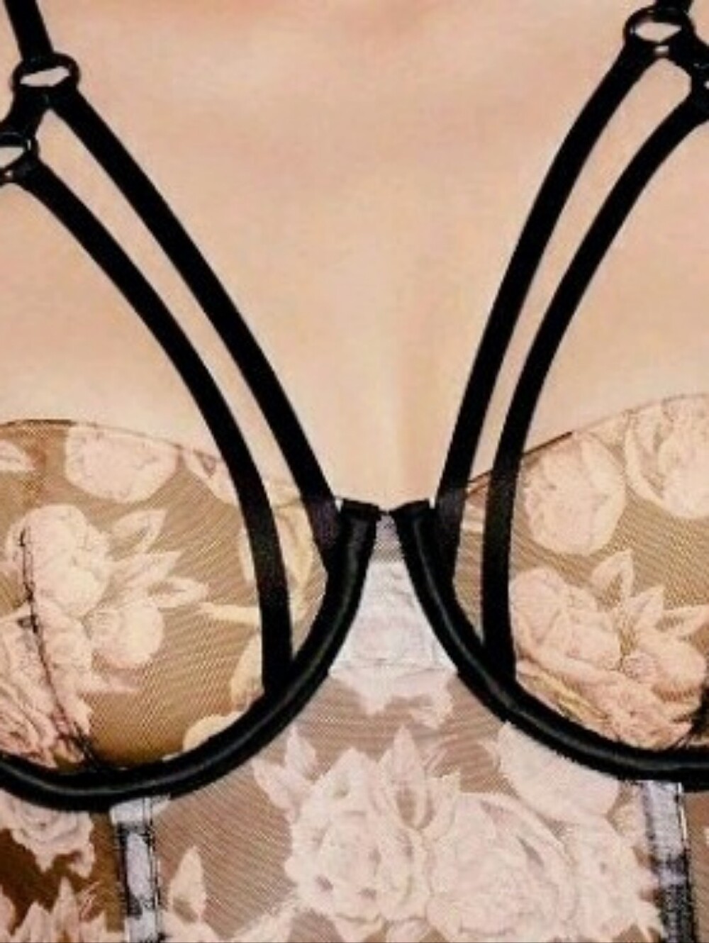 VS Very Sexy Floral Strappy Corset Bustier Bra 36D